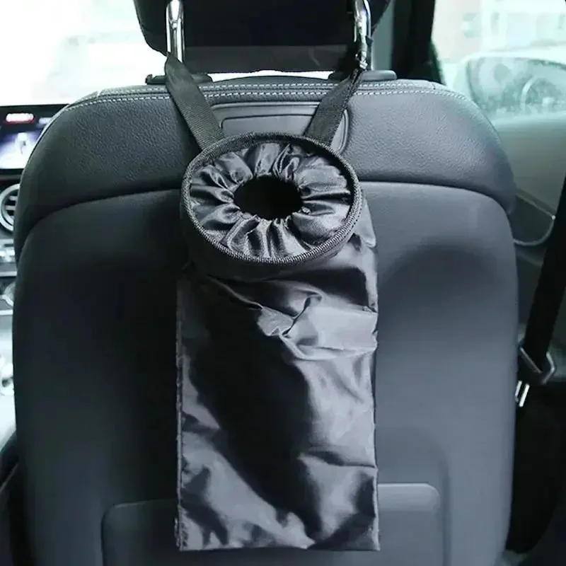 Seat Cleaner Fabric - 車のシートバック用ゴミホルダー、吊り下げ式ゴミ袋、ゴミ収納容器、オックスフォード布製車用ゴミ箱、清掃ツール 1個