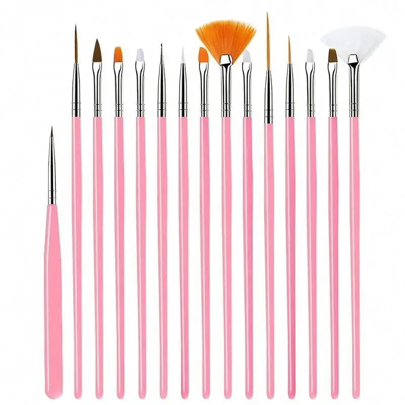 Detailing Brush Set - 15本セットの精密ペイントブラシセット - ミニチュアペイントやアート作品の細部描写に最適 - アクリル、水彩、油絵、模型用