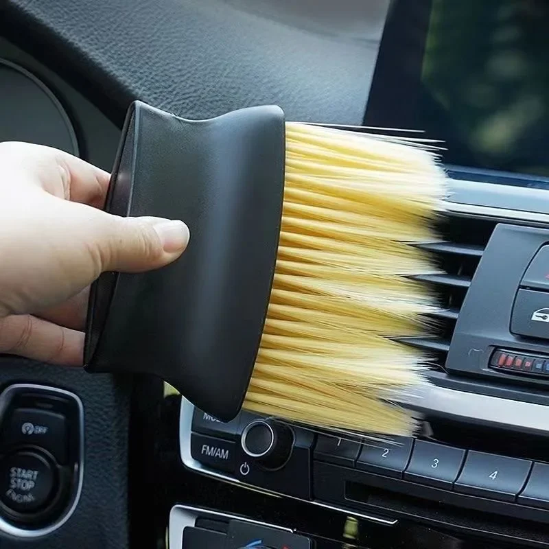 Car Cleaning Brush - 車内清掃用、柔らかいブラシ、車洗い用具、車内隙間用ブラシ、エアコン吹き出し口用、家庭用クリーニング、ナイロン製ウールブラシ