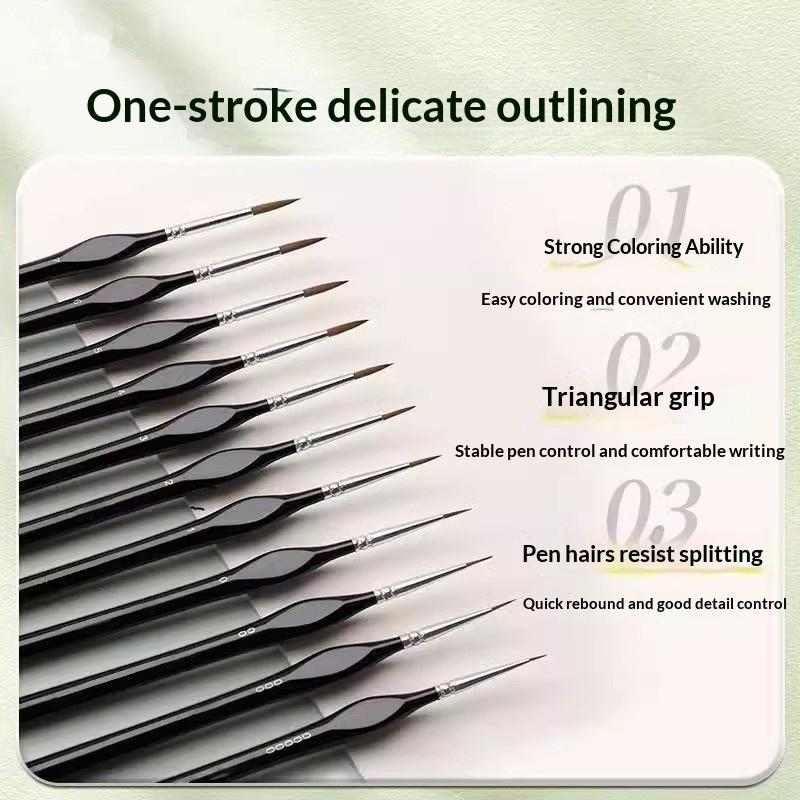 【B】プロ仕様のミニチュアペイントブラシセット。ドライブラシ - Detailing Brush Set のレビューと価格