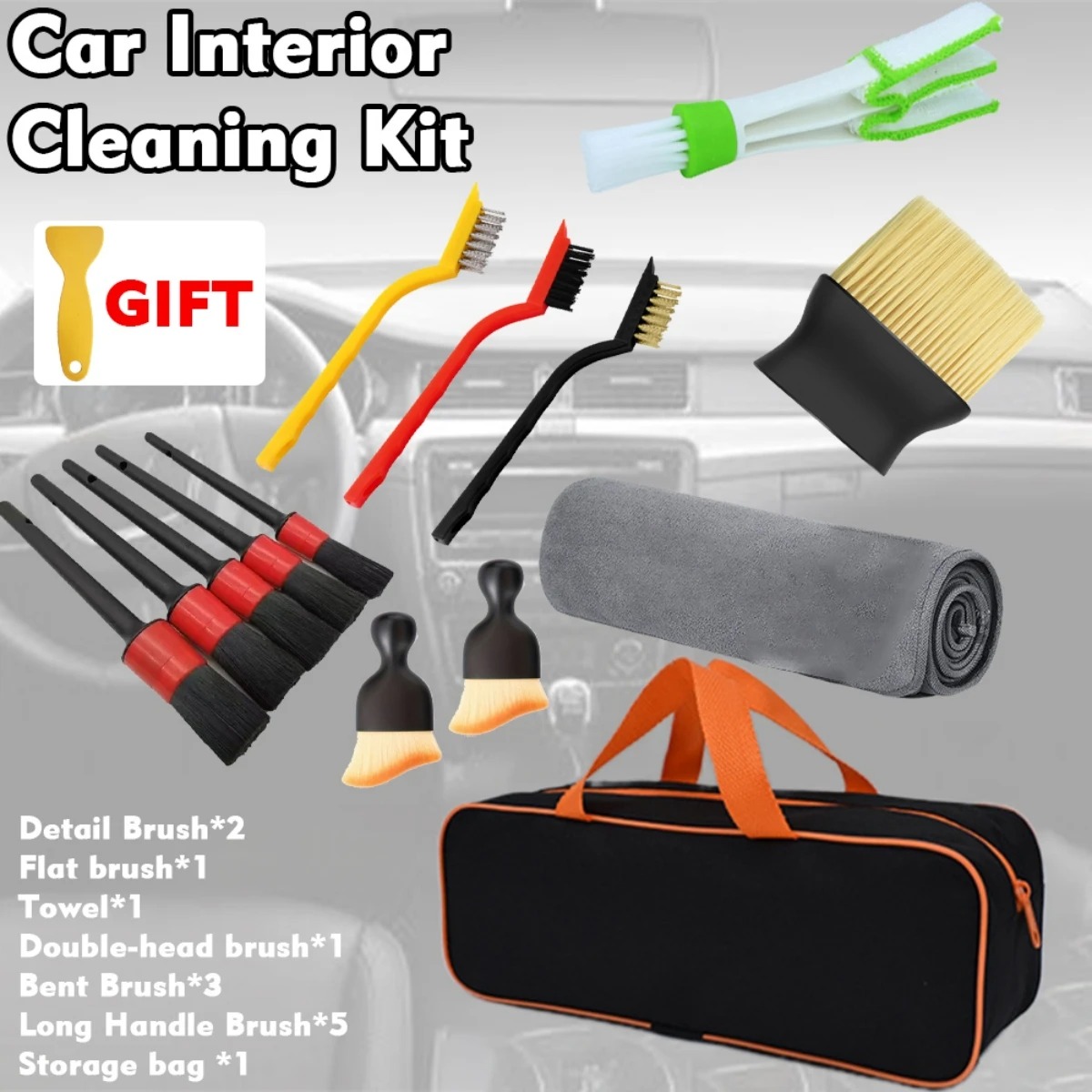 1-15個入り 車内清掃用ブラシキット パワースクラバー レ - Dirt Brush Interior のレビューと価格