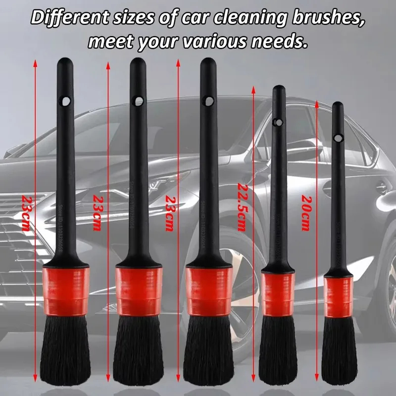 新しいカーディテイリングブラシキット自動車クリーニング用ブラ - Detailing Brush Set のレビューと価格