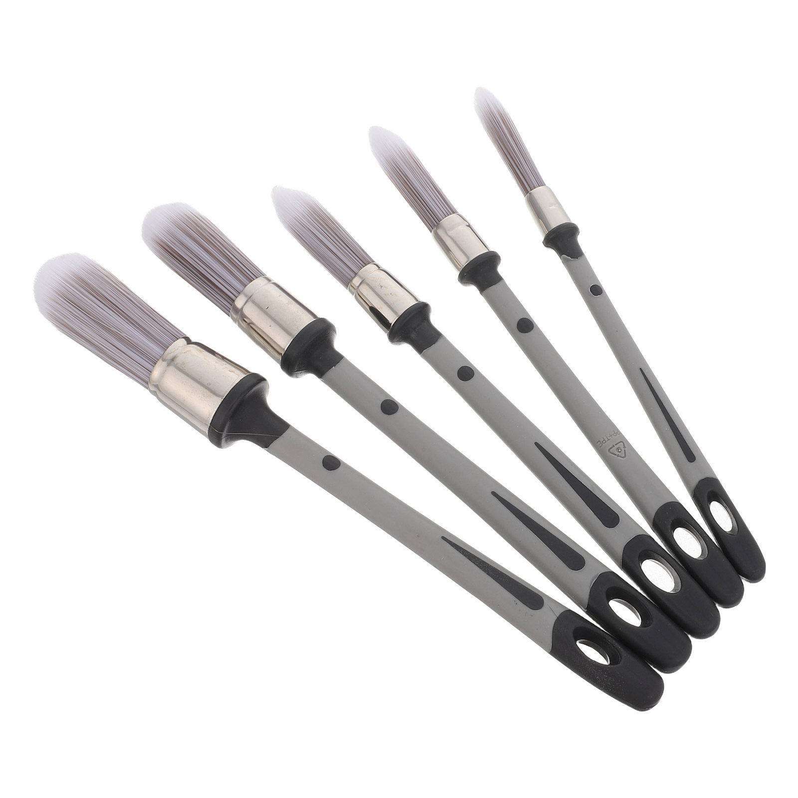 5本セットのペイントブラシ。細部作業用で、先端が丸く尖った形 - Detailing Brush Set のレビューと価格
